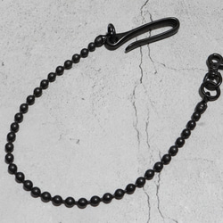 純銀メッキ燻し磨き仕上げウォレットチェーン(S字カン鋳物)日本製