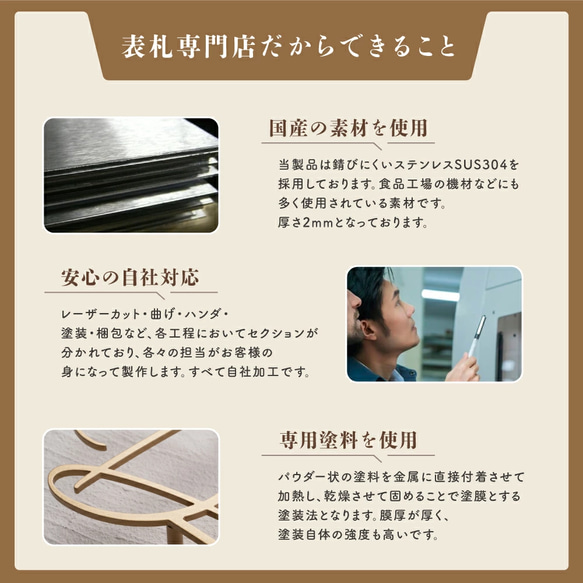 ★15％OFF 先着限定★表札 ステンレス 戸建て アイアン調 住所 番地 一軒家用 オシャレ玄関 k012 11枚目の画像