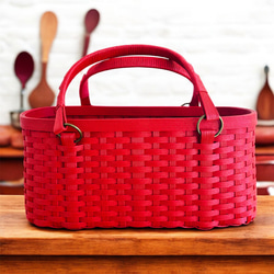 カゴバッグ かごバッグ 軽い 丈夫 かご カゴ 赤 ランチバッグ クラフト
