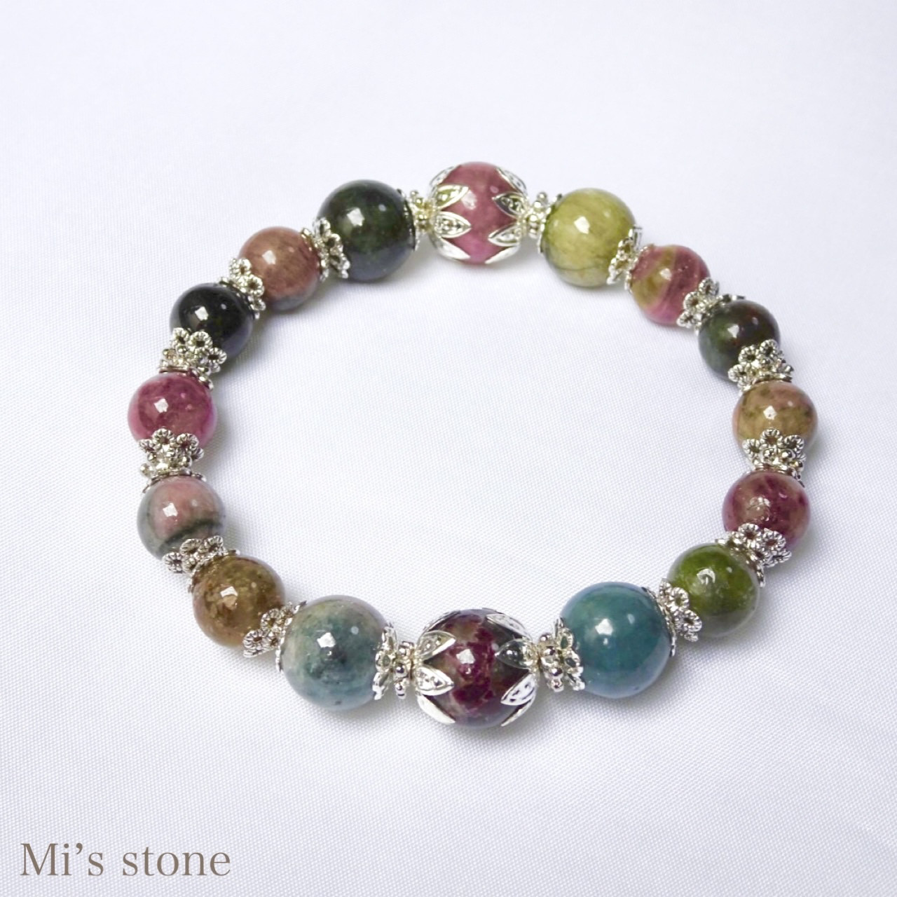 マルチトルマリンの天然石ブレスレット