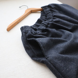 ＊ラスト１　新作 ８８cm丈　暖か縮絨メルトン ウールmix　定番バルーン ボール パンツ ネイビーK36 4枚目の画像