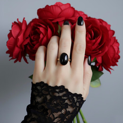 石を愉しむ漆黒のモリオンリング 10枚目の画像