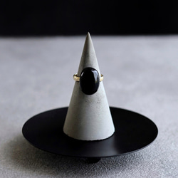 石を愉しむ漆黒のモリオンリング 3枚目の画像