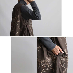 新作　芸術の秋　手描きART　和画衣　梅花　 脇下タック入 ロング ワンピース K38B 7枚目の画像