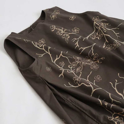 新作　芸術の秋　手描きART　和画衣　梅花　 脇下タック入 ロング ワンピース K38B 6枚目の画像