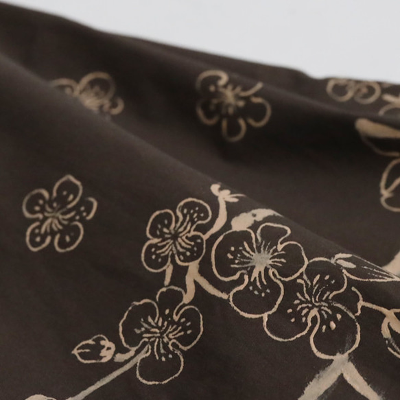 新作　芸術の秋　手描きART　和画衣　梅花　 脇下タック入 ロング ワンピース K38B 11枚目の画像