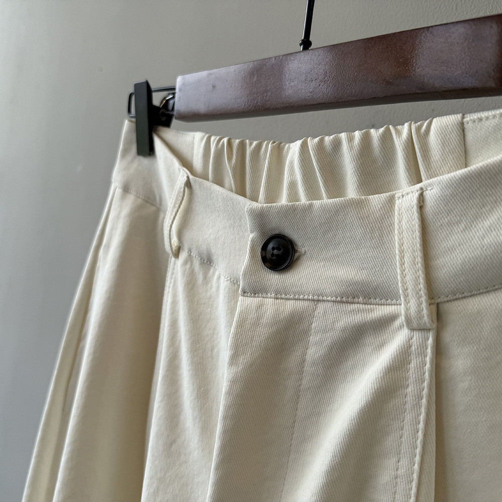 秋新作レディースルーズストレートワイドレッグ鎌型パンツ【返品・交換可】品質最優先25-332