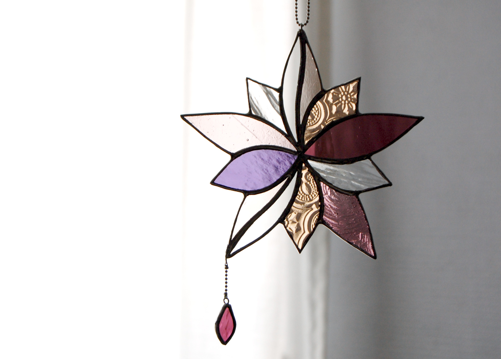 お花のオーナメントV　 ステンドグラス