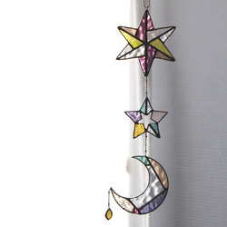 幸運を呼ぶ！平和のシンボル ステンドグラス製ツインバードのサン