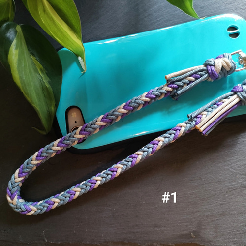 パラコード スマホストラップ ～8Strand Square Braid ☆ Diamond Knot