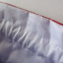 米国生地　チェリードットの大人可愛い巾着ポーチ　コスメ入れ　 4枚目の画像