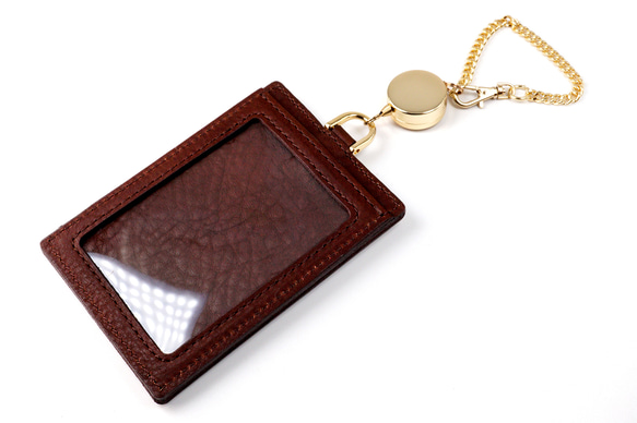 くまちゃんブラウニーパスケース（本革製）／お菓子な革小物 13枚目の画像