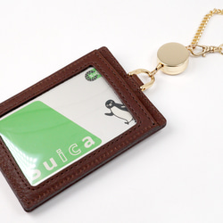 くまちゃんブラウニーパスケース（本革製）／お菓子な革小物 14枚目の画像