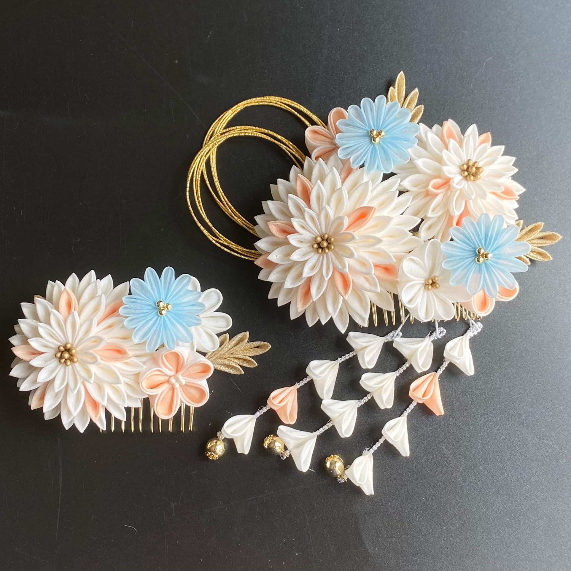 つまみ細工　成人式　髪飾り