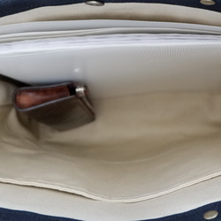 A4縦型トート/革持ち手◇生成り 5枚目の画像