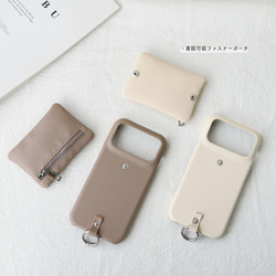 着脱可能ポーチ◎ iphone 17 16 15 ケース Galaxy s25 カバー 小銭入れ AirPods収納 5枚目の画像