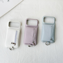 着脱可能ポーチ◎ iphone 17 16 15 ケース Galaxy s25 カバー 小銭入れ AirPods収納 2枚目の画像