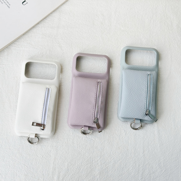 着脱可能ポーチ◎ iphone 17 16 15 ケース Galaxy s25 カバー 小銭入れ AirPods収納 2枚目の画像