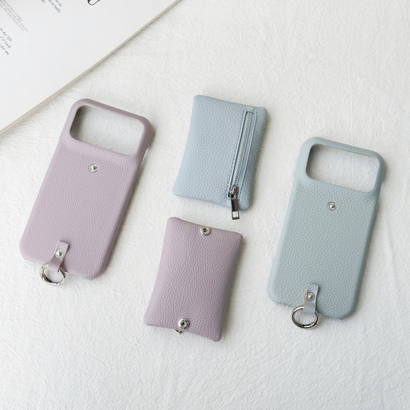 着脱可能ポーチ◎ iphone 17 16 15 ケース Galaxy s25 カバー 小銭入れ AirPods収納 7枚目の画像