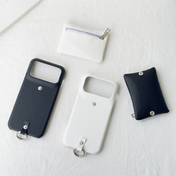 着脱可能ポーチ◎ iphone 17 16 15 ケース Galaxy s25 カバー 小銭入れ AirPods収納 9枚目の画像