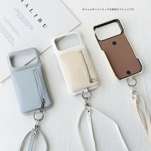 着脱可能ポーチ◎ iphone 17 16 15 ケース Galaxy s25 カバー 小銭入れ AirPods収納 4枚目の画像