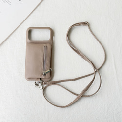 バイカラー ミニポーチ iphone 17 16 15 ケース Galaxy s25 スマホショルダー 小銭入れ リング 17枚目の画像