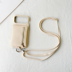 バイカラー ミニポーチ iphone 17 16 15 ケース Galaxy s25 スマホショルダー 小銭入れ リング 15枚目の画像