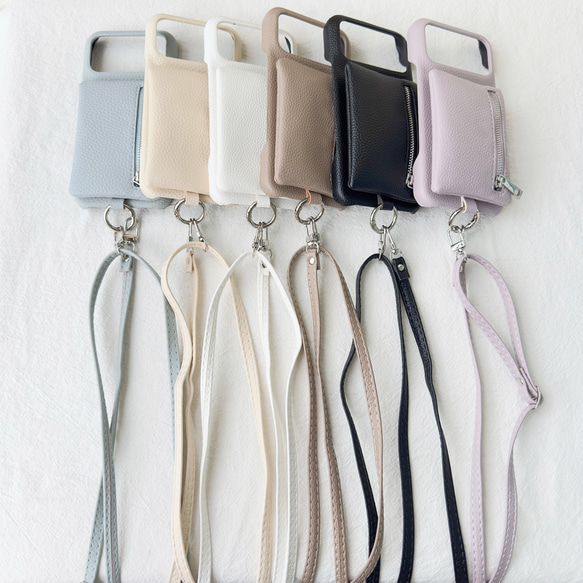 バイカラー ミニポーチ iphone 17 16 15 ケース Galaxy s25 スマホショルダー 小銭入れ リング 19枚目の画像