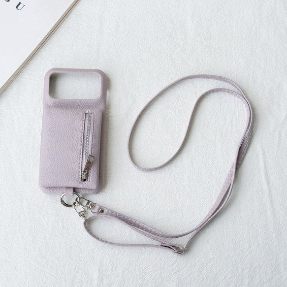 バイカラー ミニポーチ iphone 17 16 15 ケース Galaxy s25 スマホショルダー 小銭入れ リング 13枚目の画像