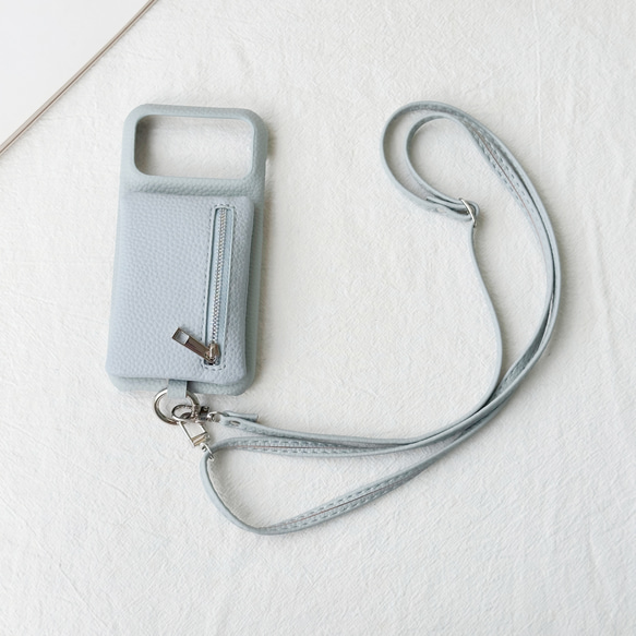 バイカラー ミニポーチ iphone 17 16 15 ケース Galaxy s25 スマホショルダー 小銭入れ リング 12枚目の画像