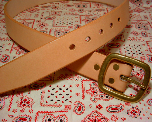 6ミリ厚ヌメ革ベルトG3バックル 極厚ベルト その他ファッション雑貨