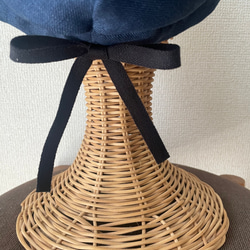 肌に優しい　デニムブルーのキャスケット 10枚目の画像