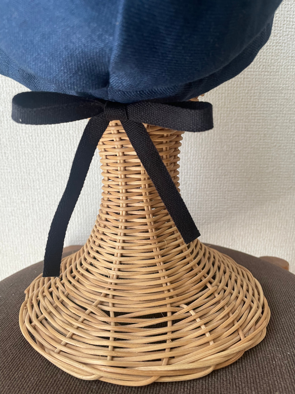 肌に優しい　デニムブルーのキャスケット 10枚目の画像