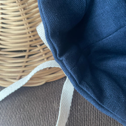 肌に優しい　デニムブルーのキャスケット 8枚目の画像