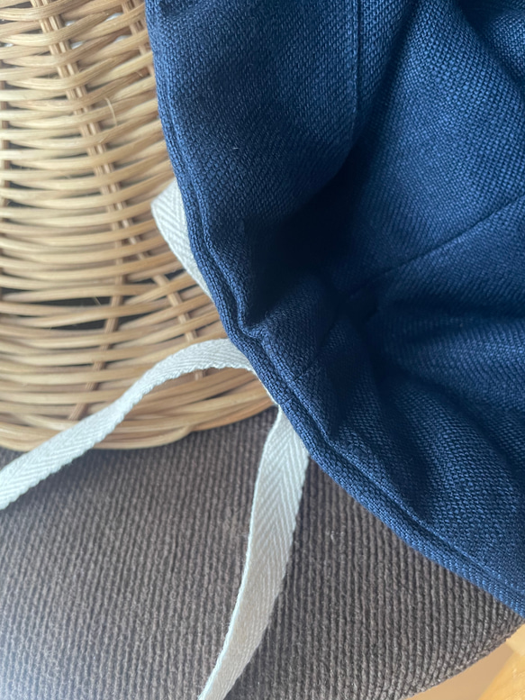 肌に優しい　デニムブルーのキャスケット 8枚目の画像