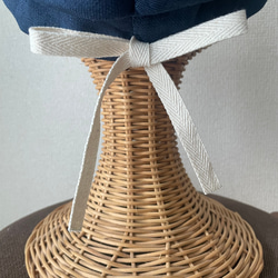 肌に優しい　デニムブルーのキャスケット 7枚目の画像