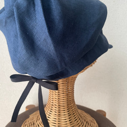 肌に優しい　デニムブルーのキャスケット 11枚目の画像