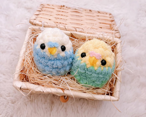 セキセイインコ あみぐるみ ① あみぐるみ mipi 通販 19889022｜Creema