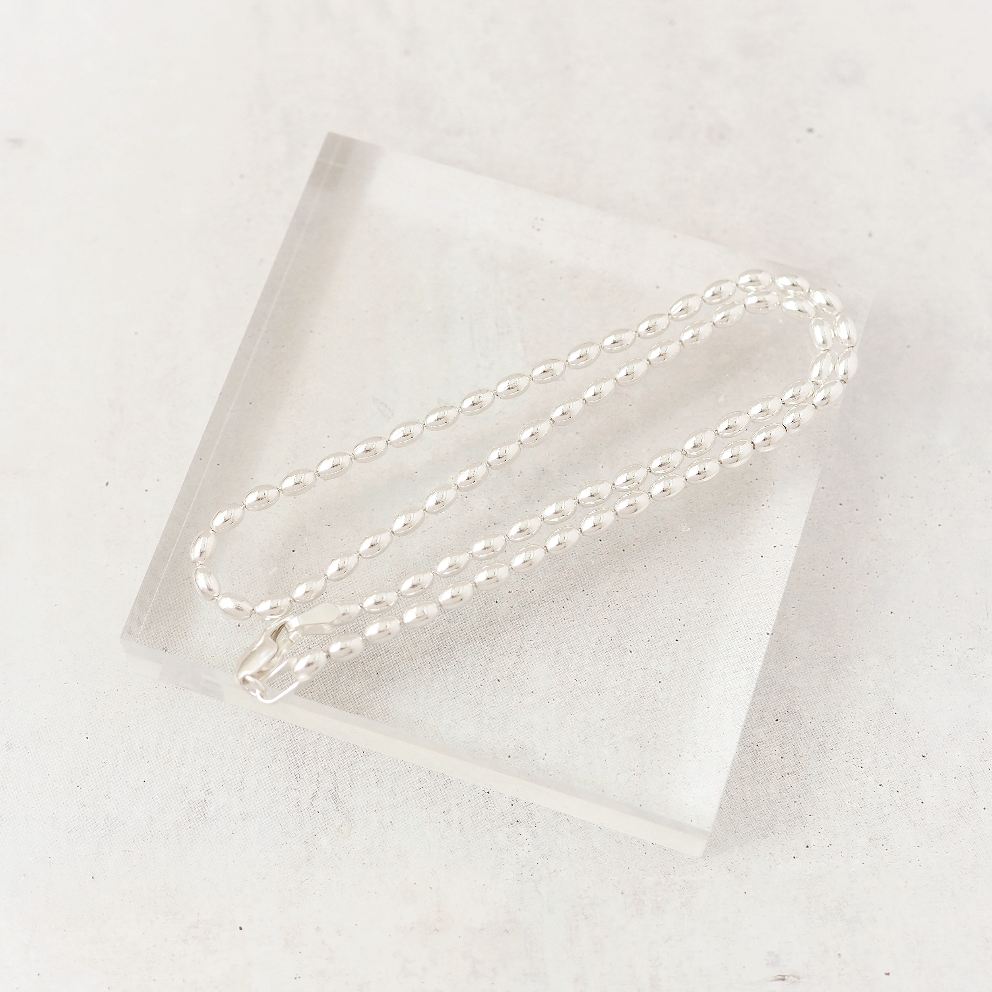 oval ball  chainネックレス