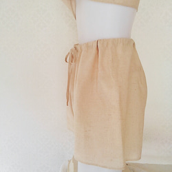 女性用トランクス　ペチパンツ　オーガニックコットン＆リネン　レディーストランクス　トランクスショーツ 2枚目の画像