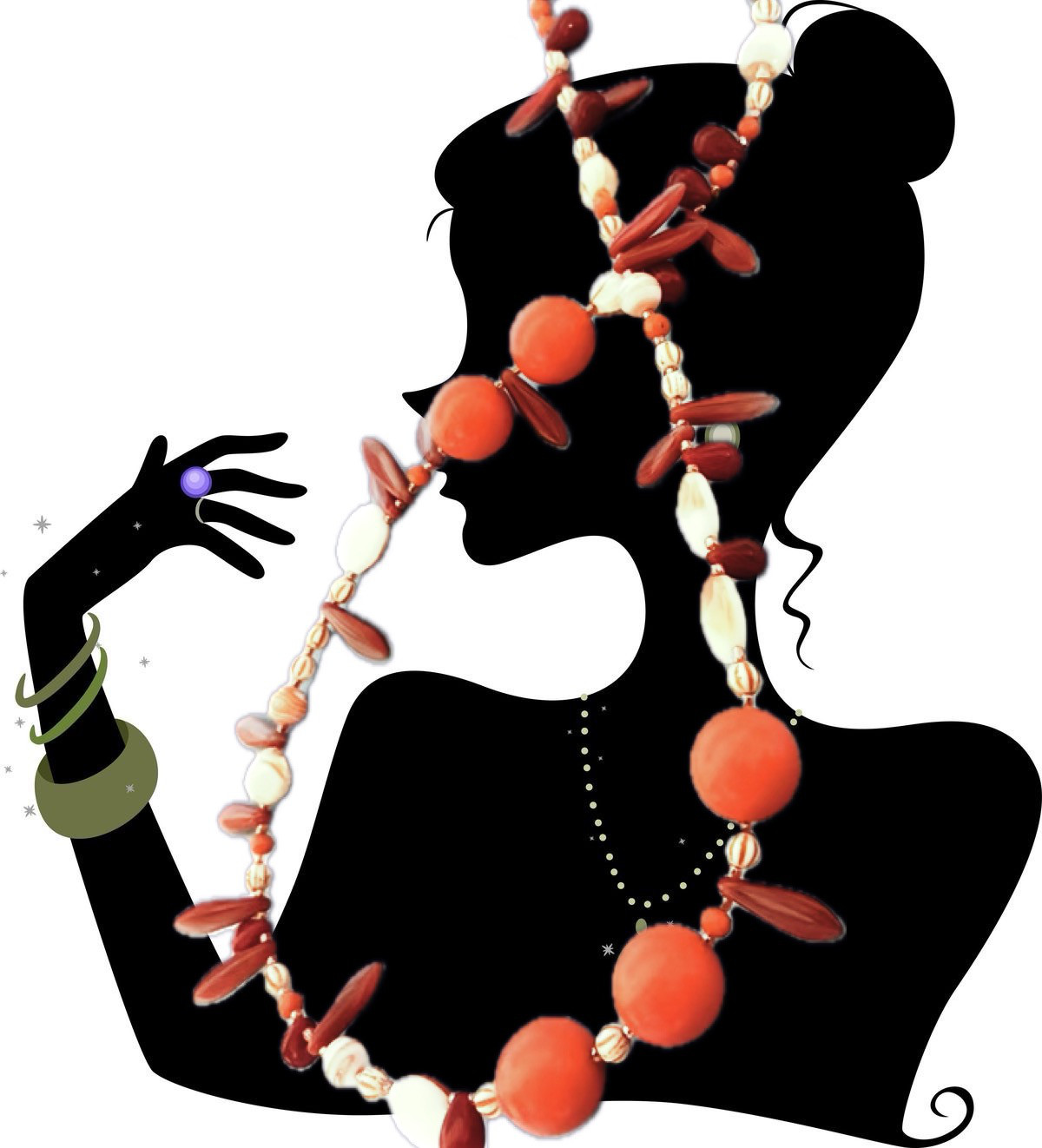 ヨーロッパガラスネックレス