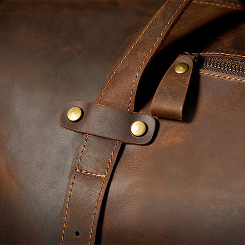 本革 レザーダッフルバッグ ボストンバッグ 19インチ 牛革 大容量 軽量