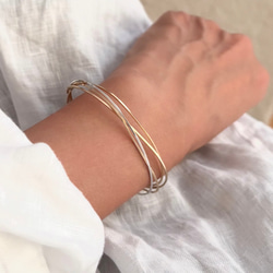 【期間限定】【秋の福袋 No.2】diagonal イヤーカフ&バングル　セット 14枚目の画像