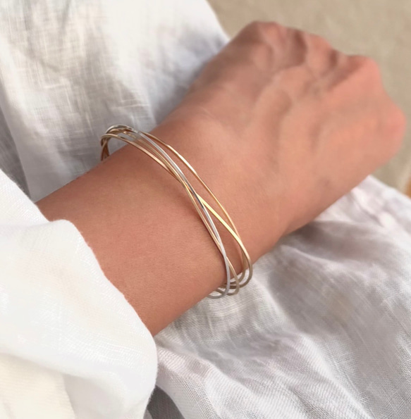 【期間限定】【秋の福袋 No.2】diagonal イヤーカフ&バングル　セット 14枚目の画像