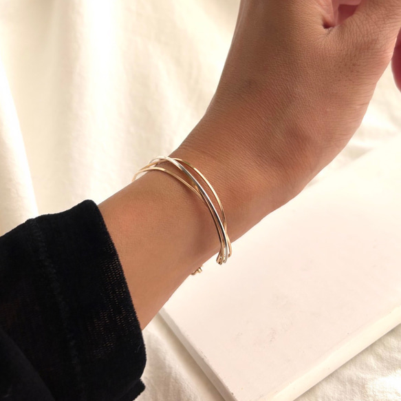 【期間限定】【秋の福袋 No.2】diagonal イヤーカフ&バングル　セット 7枚目の画像