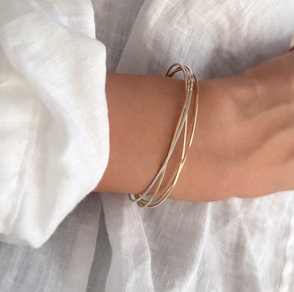 【期間限定】【秋の福袋 No.2】diagonal イヤーカフ&バングル　セット 13枚目の画像