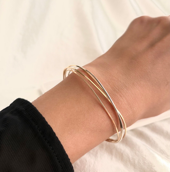 【期間限定】【秋の福袋 No.2】diagonal イヤーカフ&バングル　セット 5枚目の画像