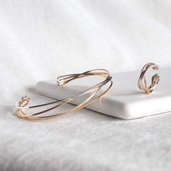 【期間限定】【秋の福袋 No.2】diagonal イヤーカフ&バングル　セット 1枚目の画像