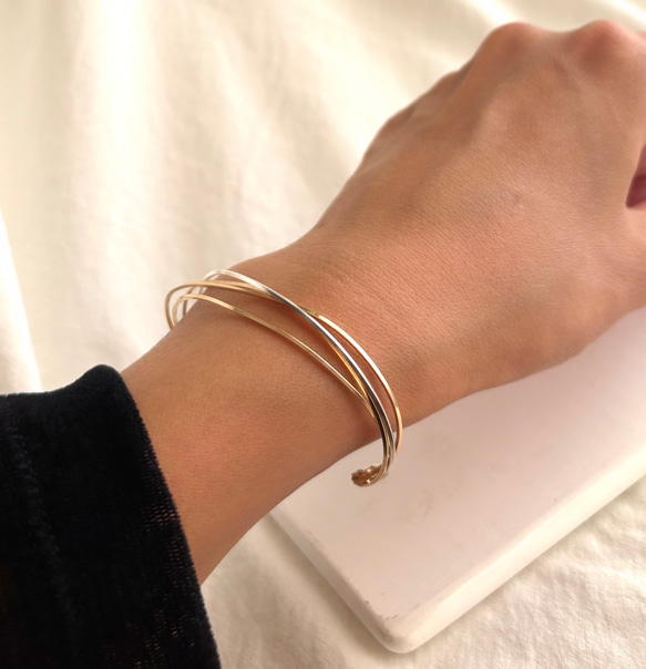 【期間限定】【秋の福袋 No.2】diagonal イヤーカフ&バングル　セット 8枚目の画像