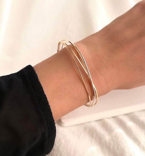 【期間限定】【秋の福袋 No.2】diagonal イヤーカフ&バングル　セット 6枚目の画像